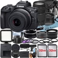 thumbnail image 1 of Canon EOS R100 Mirrorless Camera with RF-S 18-45mm + EF 75-300mm Lens + Mount Adapter + 2 Pack 32GB Memory Card + Case + ZeeTech Accessory, 1 of 10