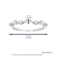 thumbnail image 3 of Vir Jewels 1/4 CTTW Lab Grown Diamond Wedding Band in Sterling Silver Female Adult, 3 of 5
