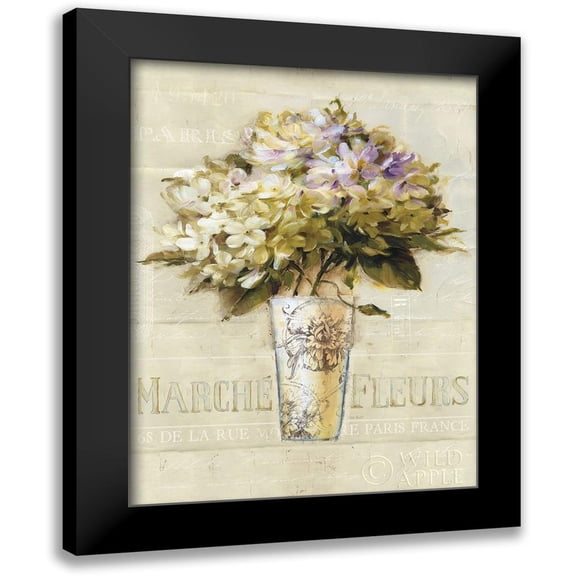 Audit, Lisa 12x14 Black Modern Framed Museum Art Print Titled - Marche de Fleurs Bouquet
