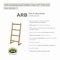 ARB TEAK & SPECIALTIES ACC525 Teak Self-standing Towel Ladder 47' (120 cm) with 4 bars