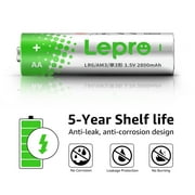 Lepro AA Batteries and AAA Batteries Value Combo (48 Pack Total) , High Performance Alkaline Power, Non-rechargeable