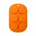 thumbnail image 2 of Uioepy Clearance Six-Company Halloween Pumpkin Heads Silicone Halloween Pumpkin Baking Set Non Stick Chocolate Jelly Fondant Cake Baking For Party Gift With Shape Of Bat Biscuit Moulds Dessert Mold, 2 of 7