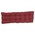 thumbnail image 2 of 55-inch by 19-inch Tufted Solid Microsuede Bench Cushion Red-Color, 2 of 3