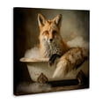 thumbnail image 2 of Stupell Industries Rustic Lodge Red Fox Bubble Bath Canvas Art, 30 x 30, by Tina LeCour, 2 of 8