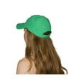 thumbnail image 2 of Womens Flower Sequin Trim Baseball Cap - Emerald, 2 of 2