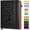 Black, variant on Vintage Leather Journal - 300 Page Lined Journal for Women Men, A6 Small Notebook with 2 Elastic Straps, 3 Ribbons, Pen Holder, Pocket Notebook for Work, Travel, Writing, Daily Diary (3.7" x 6.8")
