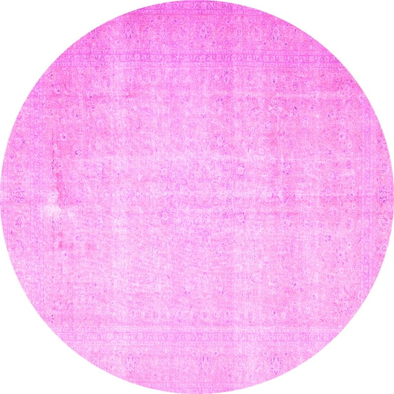Ahgly Company Indoor Round Persian Pink Traditional Area Rugs, 8' Round