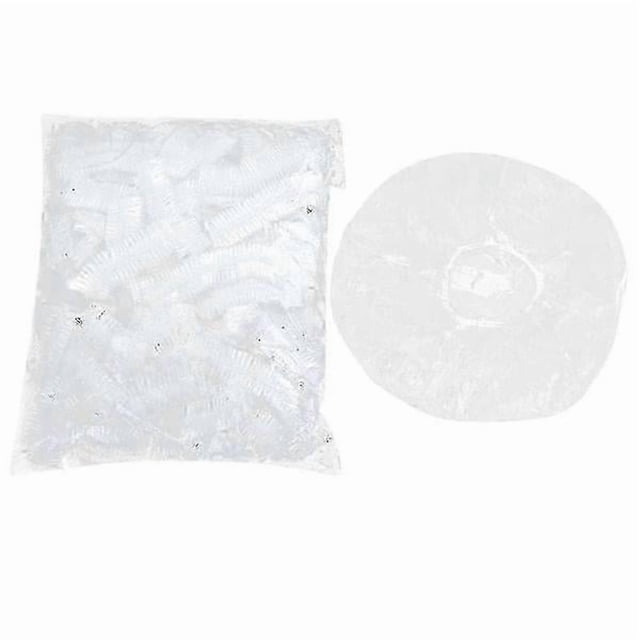 2025 300 pcs Shower Caps Transparent Shower Caps Waterproof Shower Caps Disposable Bath Cap PE Plastic