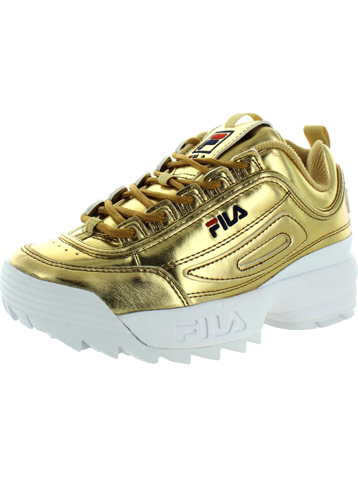 koppeling Vluchtig Continu Fila Women's Disruptor Ii Premium Metallic Gold/Metallic Gold/White  Ankle-High Fashion Sneaker - 8M - Walmart.com