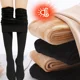thumbnail image 5 of Leggings de invierno cálidos para mujer, pantimedias de cintura alta, de color sólido, de terciopelo grueso, medias elásticas de piel negra, 5 of 5