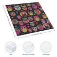 thumbnail image 3 of WYYP Owls Hearts Black Background Polyester Cloth Napkins Home Decor Party Dinner Decoration Washable Napkins 6 PCS, 3 of 7