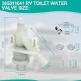 thumbnail image 4 of Válvula de agua para inodoro, piezas de repuesto para inodoro, kit de válvula de agua, incluye abrazadera de manguera y kit de herramientas, 4 of 5
