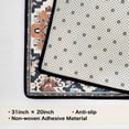 thumbnail image 6 of Washable Vintage Kitchen Mat 31"x20" Non Slip Soft Plush Low Profile Kitchen Rug, Distressed Medallion Oriental Style Sink Mat for Laundry Room Bedroom Office, 6 of 6