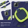 thumbnail image 6 of for Xiaomi Pad 7 Pro/ Xiaomi Pad 8 Pro 11.2 inch Case, 360 Rotatable Handle Stand, Shoulder Strap, Drop-Proof Design, NavyBlue Lime, 6 of 7