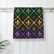 thumbnail image 5 of Fotbe Mardi Gra Geometric Toalla Premium con Patrón, Toalla de Microfibra de Secado Rápido, Ligera y Altamente Absorbente (27.5x16in), Ideal para Uso Diario, 5 of 6