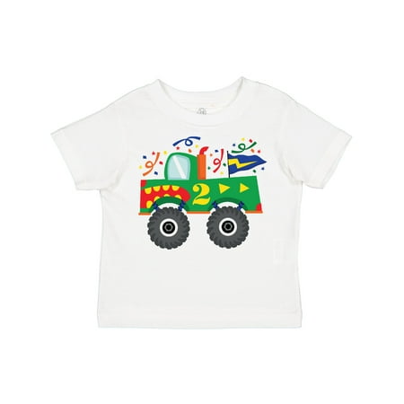 

Inktastic 2nd Birthday Monster Truck Gift Toddler Boy Girl T-Shirt