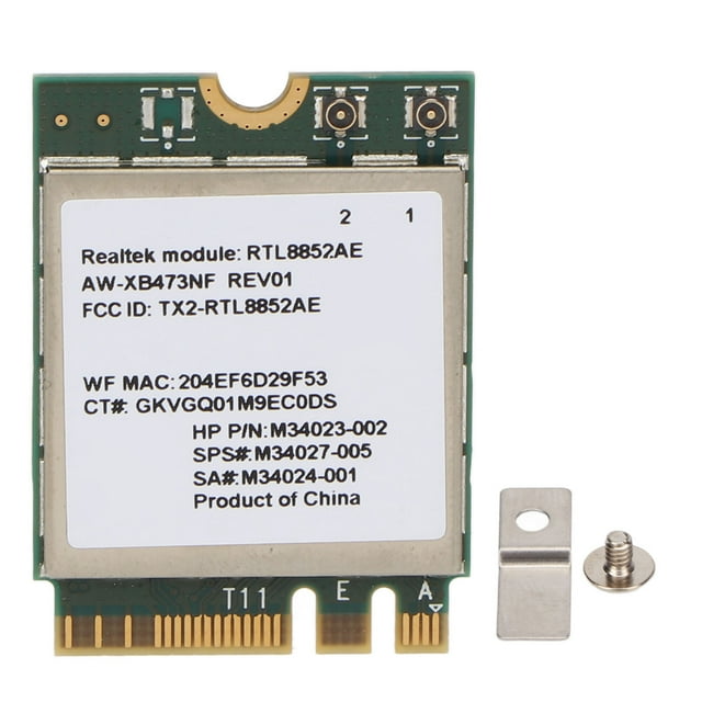 Tarjeta de red inalámbrica, tarjeta de red NGFF M2 Tarjeta de módulo Wifi inalámbrico Tarjeta de red NGFF altamente versátil