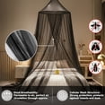 thumbnail image 2 of Bed Canopy with Lights, Bed Canopy for Girls Princess with Luminous Stars, Canopy Bed Curtains for Twin to King Size Bed, Baby Kids Adult Indoor Decor Bedroom Reading Nook Halloween Decoration (Black, 2 of 15