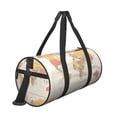 thumbnail image 3 of Gaeub Vintage World Map1 Lightweight Travel Cylinder Bag Gym Tote Bag Sports Training Duffle Bag with Pockets and Straps, 3 of 8