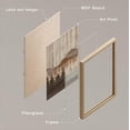 thumbnail image 4 of PixonSign Framed Canvas Print Wall Art Set - Moose Deer Sunset Mountain Forest Art - Set of 3 Animal Landscape Modern Art Geometric Abstract Rustic Wall Décor - 12"x16"x3 Panels Natural, 4 of 5