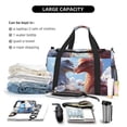 thumbnail image 5 of Picia Red And White Bird Couple Print Travel Duffle Bag,Weekender Bags for Women with Shoe Compartment, Gym Duffel Bag with Wet Pocket, Hospital Bags for Labor and Delivery, 5 of 7