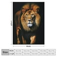 thumbnail image 4 of JEUXUS  Lion Blanket Animal Print Soft Warm Throw for Couch Sofa Bed, Black, 4 of 6