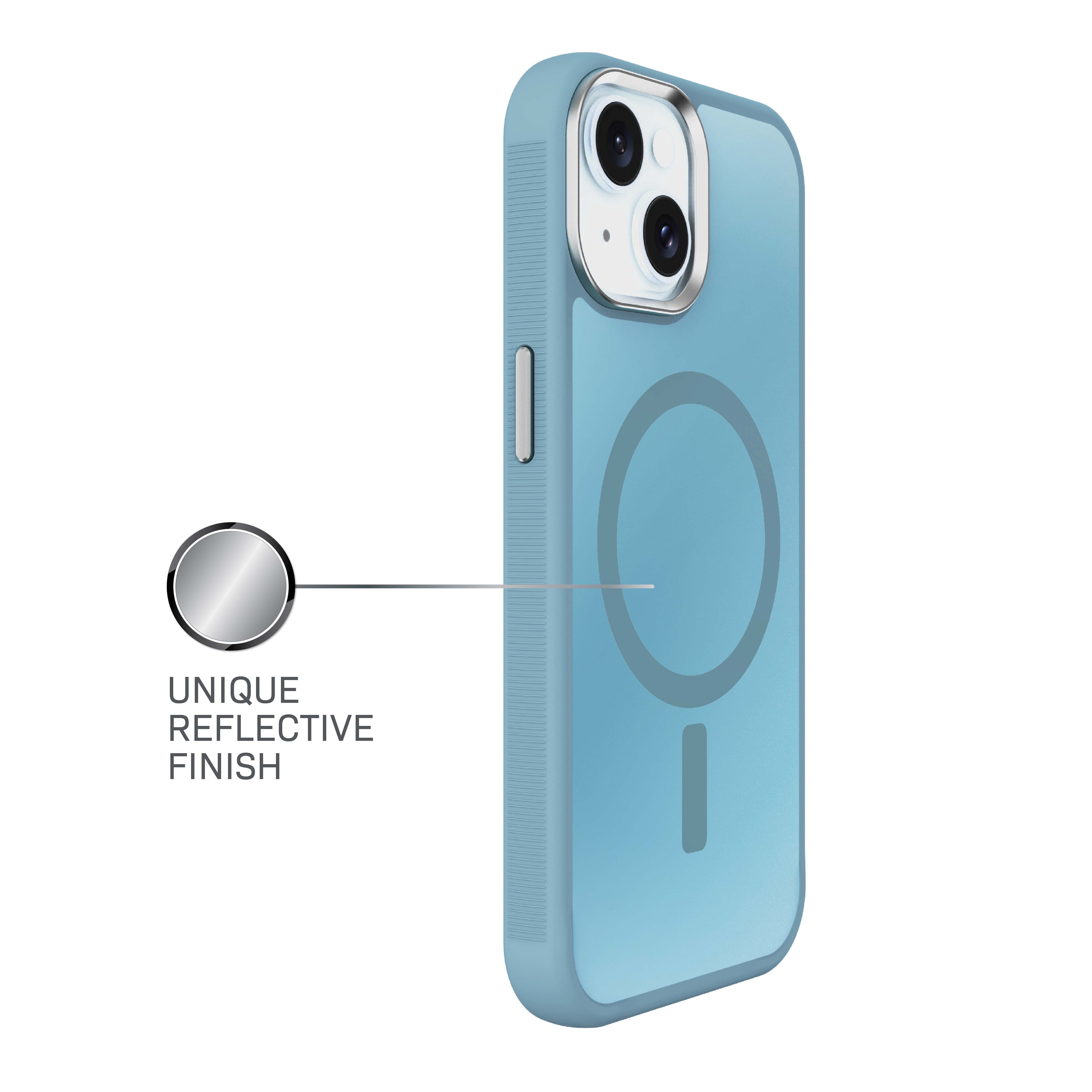 Body Glove Reflector Phone Case for iPhone 17e / 16e / 15 / 14 / 13, MagSafe Compatible - Metallic Seafoam