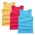 thumbnail image 2 of Girls Athletic Tank Tops Pack Big 3-Pack Toddler Girls Tank Tops - Unisex Boys Girls Sleeveless Tanks Undershirts - Kids Solid Workout Sports Running Breathable Yoga Tank Tops New Pinky 5T, 2 of 4