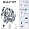 thumbnail image 6 of Husky Dog Flower Floral Backpack for School,Cute School Bag,Schoolbag with Adjustable Shoulder Straps & Padded Back,13.4"x11"x4.7", 6 of 6