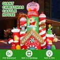 thumbnail image 6 of GVDV 10 FT Christmas Inflatable Candy Castle with Santa, Reindeer, Penguin, and Gingerbread - LED Lit Outdoor Yard Decoration, Perfect for Holiday Season, 6 of 6