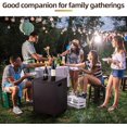 thumbnail image 6 of Propane Tank Cover Table with Storage Sides, Dual Function Table and Cover for 20 lbs Propane Tank Outdoor Gas Tank Storage Side Table for Gas Fire Pit Gas Grill Griddle, Brown, 6 of 6