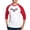Red/White, variant on CafePress - Mystic Owl In Native American Style Baseball Jerse - Cotton Baseball Jersey, 3/4 Raglan Sleeve Shirt