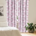 thumbnail image 2 of Ambesonne Abstract Window Curtains, Retro Modern Pastel Shapes, Each 28" W x 95" L, Dark Magenta Mauve Grey, 2 of 4