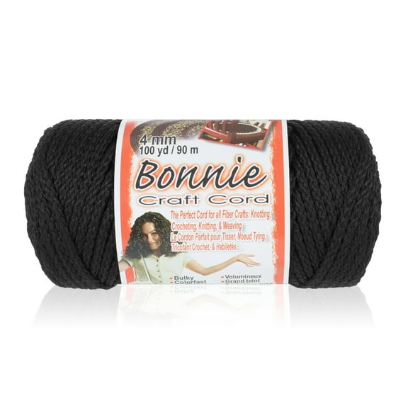 Craft County Bonnie Macrame Cord - 4mm - 100 yd Lengths - Various Colors