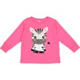 thumbnail image 3 of Inktastic Cute Zebra, Safari Animals, Jungle Animals, Wild Animals Boys or Girls Long Sleeve Toddler T-Shirt, 3 of 5