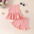 thumbnail image 5 of HCNTES Baby Girls Toddler Summer Outfit Set Short Sleeve T-shirt Elastic Waist Shorts 2 Piece Short Set Summer Pjs For 18-24 Months 2t 3t 4t 5t 6t 7t 8t 9t Kids Short Pajamas Set, 12-18 Months, 5 of 9