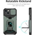 thumbnail image 2 of for iPhone 14 Plus Case with Sliding Camera Cover and Card Holder Heavy Duty Protective iPhone 14 Plus Case with Ring Magnetic Kickstand Phone Case for iPhone 14 Plus 6.7 inch(Green), 2 of 14