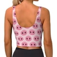 thumbnail image 4 of Uemuo Pig Nose Pattern Women's Sports Bra - High Impact Support, Breathable, and Comfortable Athletic Bra for Running, Yoga, and Workouts, 4 of 9