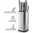 Stainless Steel Universal Knife Block Holder with Slots, Space Saver