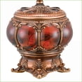 thumbnail image 2 of Jewelry Box, 11.5” Tall Victorian Style | Two-Tone Brown & Red Marble | Polyresin, 2 of 5