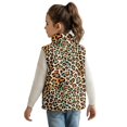 thumbnail image 2 of Garronmavis Leopard Print Girls Sleeveless Vests Size 4T Wind Proof Girls Outerwear Vest Sleevless Versatile Fall Winter Warm Outerwear With Pockets Soft Fall Outfits Fashion Clothing, 2 of 7