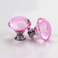 thumbnail image 3 of Pomos de armario MDPLY, diamante de cristal rosa, 30 mm, paquete de 8, 3 of 8