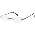 thumbnail image 2 of 1PACK Gabii HBF004 Metal Gunmetal Oval Men's/Women's Rimless Readers W/Case +2.00, 2 of 2