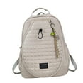 thumbnail image 4 of Bolsa de tenis acolchada, mochila organizadora de tenis, portátil, 33 x 15 x 44 cm, con hombros acolchados. beige con colgante, 4 of 9