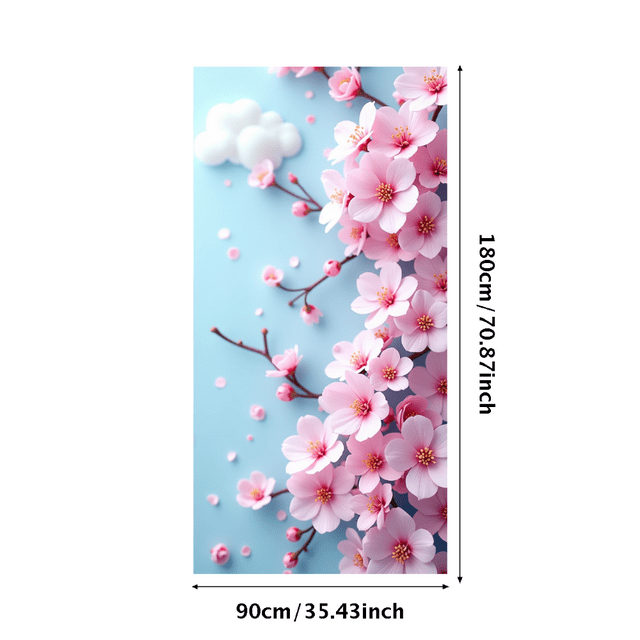 Cherry Blossom Wall Hanging Backdrop Decor for Wedding Parties Photo Studio Spring Garden Events Scenic Flower Background Photography Event Props