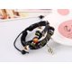 thumbnail image 3 of Pulsera de cuero premium [trenza] para hombres en negro y marrón, gran idea de regalo para hombres-2 piezas, 3 of 5