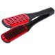 thumbnail image 5 of Peine alisador de cabello de doble cara, cepillo para peinar con calor, pinza reductora de frizz, color rojo., 5 of 5