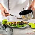 thumbnail image 3 of AVACRAFT 2.5 QT Nonstick Ceramic Saucepan with Glass Strainer Lid and Two Side Spouts, 3 of 7