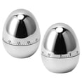 thumbnail image 1 of Mechanical Kitchen Timer, 60 Minutes Manual Countdown Timer Egg Model Kitchen Timer Mechanical Timer Wind Up Timers for Cooking Baking, 1 of 7
