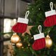 thumbnail image 4 of Ganfancp Medias de Navidad Rojo Verde Ámbar con Purpurina Paillettes y Lentejuelas Blanco Puño Grande Xmas Calcetines para Decoración Almacenamiento Ofertas de La Semana 1X Media de Navidad, 4 of 6
